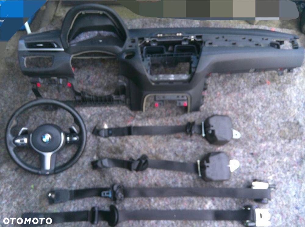 Konsola zestaw Air Bag BMW X2 F39 M pakiet Niebieska nitka  orginał - 1