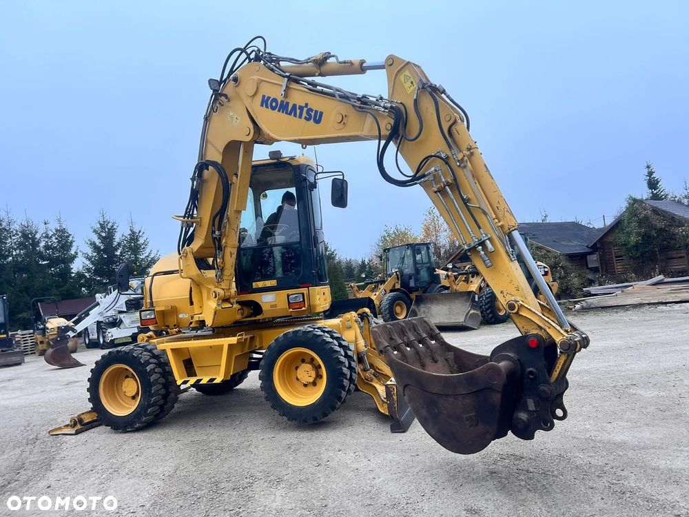 Komatsu Koparka kołowa KOMATU PW98MR-8 10ton 4x4x4 ośki skrętne Ramię 3x łamane BEZ DPF i ADBLUE 4 cyl dodatkowe wyjścia hydr Pług Podpory  2012 szybka zwinna Prosto z importu 1 właściciel Cat TEREX Liebherr Wacker Pw 98 Mr 8 11 - 11