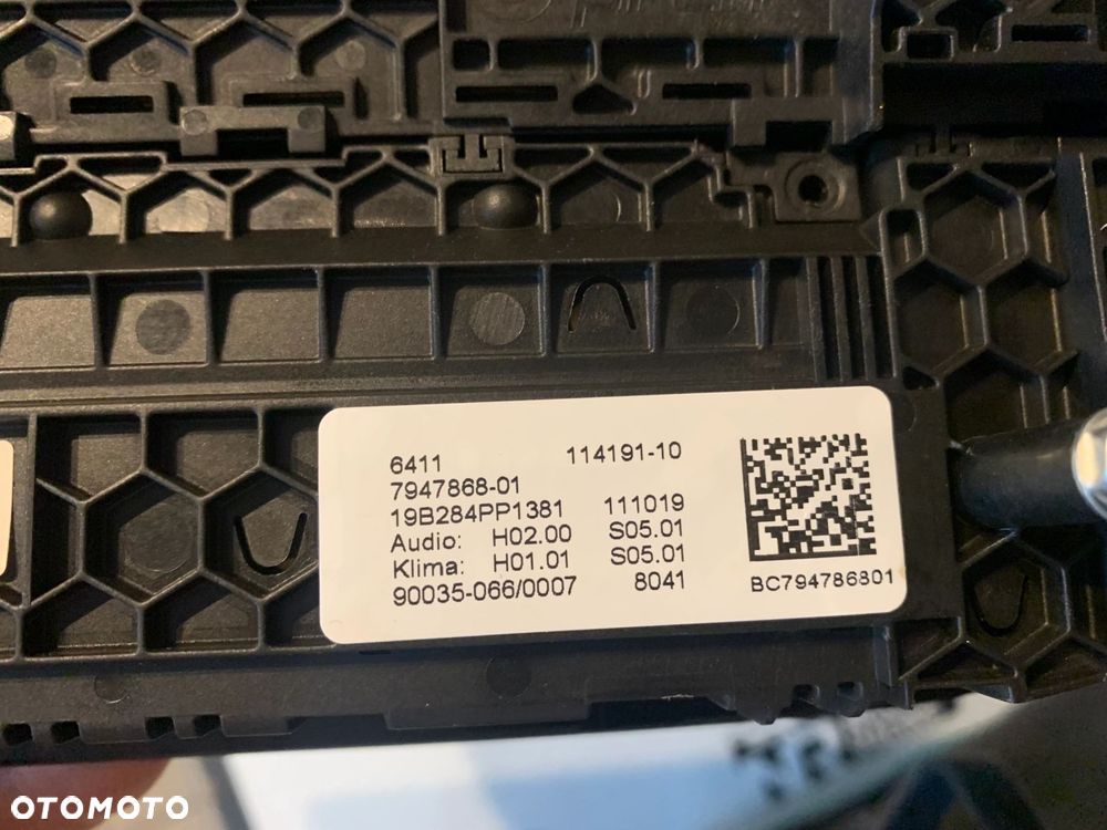 PANEL KLIMATYZACJI RADIA BMW 5 G30 G31 6 GT G32 7947868 - 7