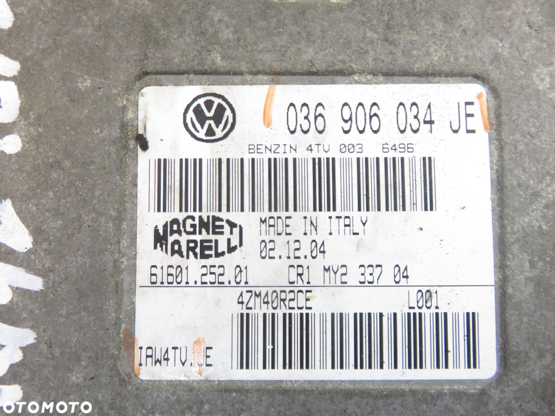 STEROWNIK SKODA FABIA I 1.4 16V - BKY 036906034JE IAW4TV - 6