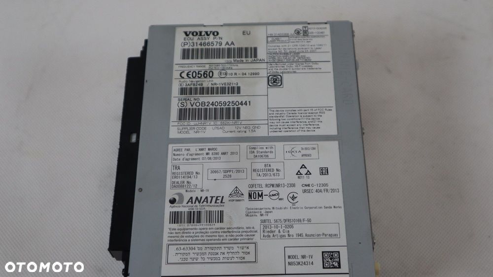 VOLVO V40 II RADIO CZYTNIK PŁYT NAWIGACJA 31466579 - 5