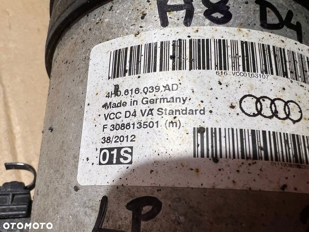 AUDI A8 D4 AMORTYZATOR PNEUMATYCZNY LEWY PRZÓD 4H0616039AD - 2