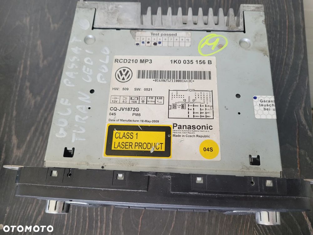 VW Golf Passat Touran Polo Radio CD 1K0035156B - 2