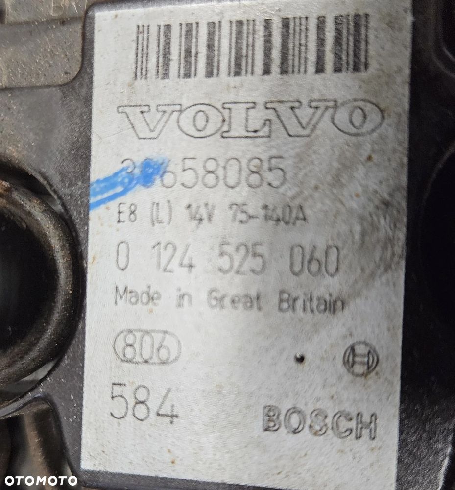 Volvo S60 V70 S80 XC90 2.4 T D D5 140A  alternator 0124525001 30667787  30658085 - 23