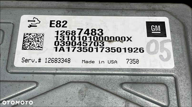 O5 BUICK ENCLAVE II 2017 - STEROWNIK SILNIKA ECU KOMPUTER E82 12687483 - 3