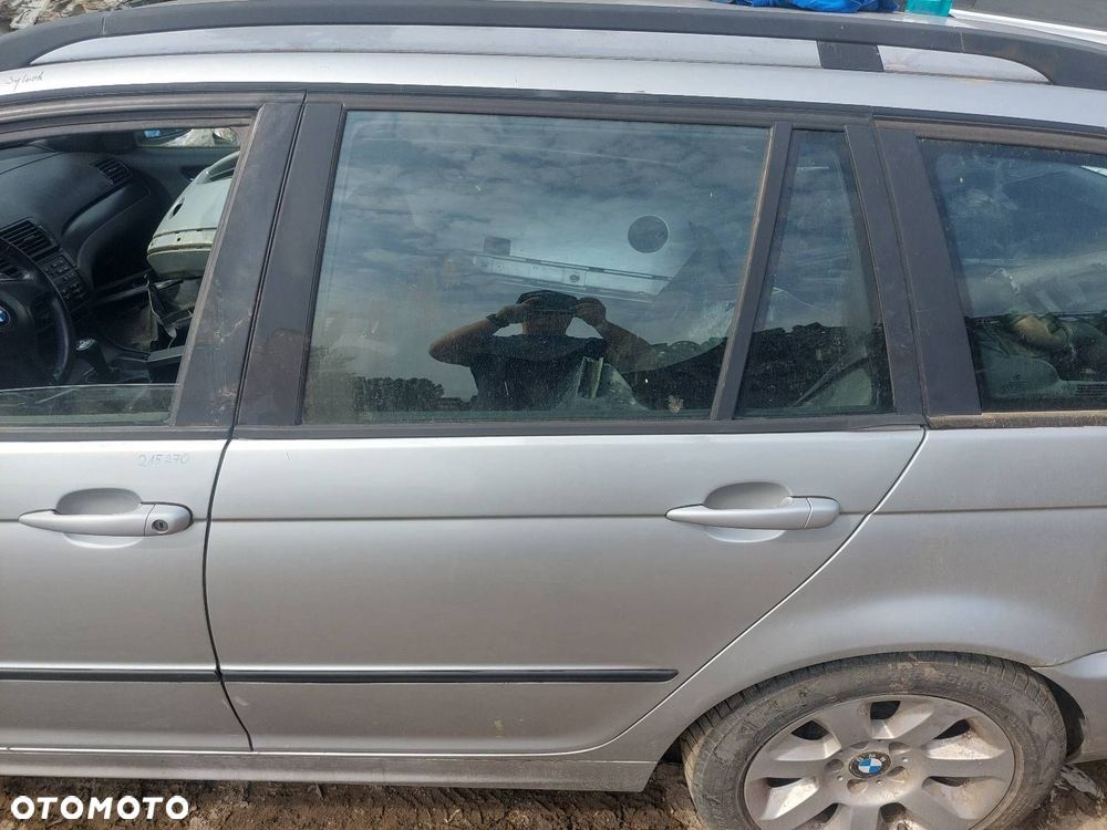 DRZWI KOMPLETNE LEWY TYŁ BMW E46 LIFT 316i 354/7 SREBRNE KOMBI TOURING - 11