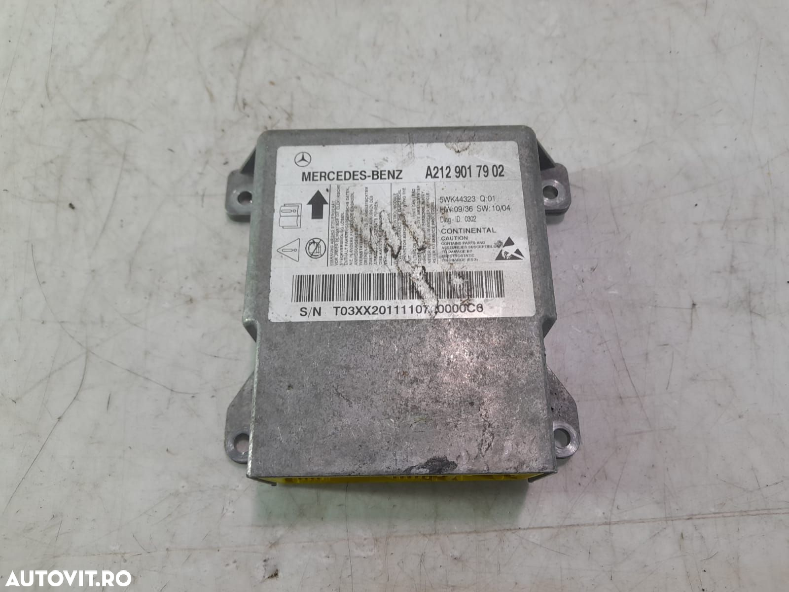 Modul airbag A2129017902 Mercedes-Benz CLS-Class C218/X218 [2011 - 20 - 2