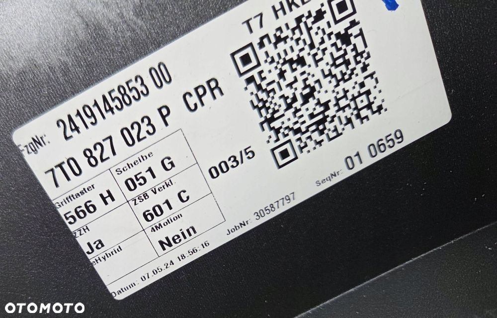 volkswagen multivan t7 la7w tył tylna klapa bagażnika szyba - 11