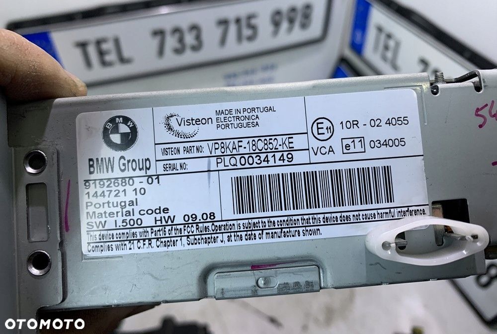 RADIO CZYTNIK CD RADIOODTWARZACZ 9192680 BMW E60 - 4
