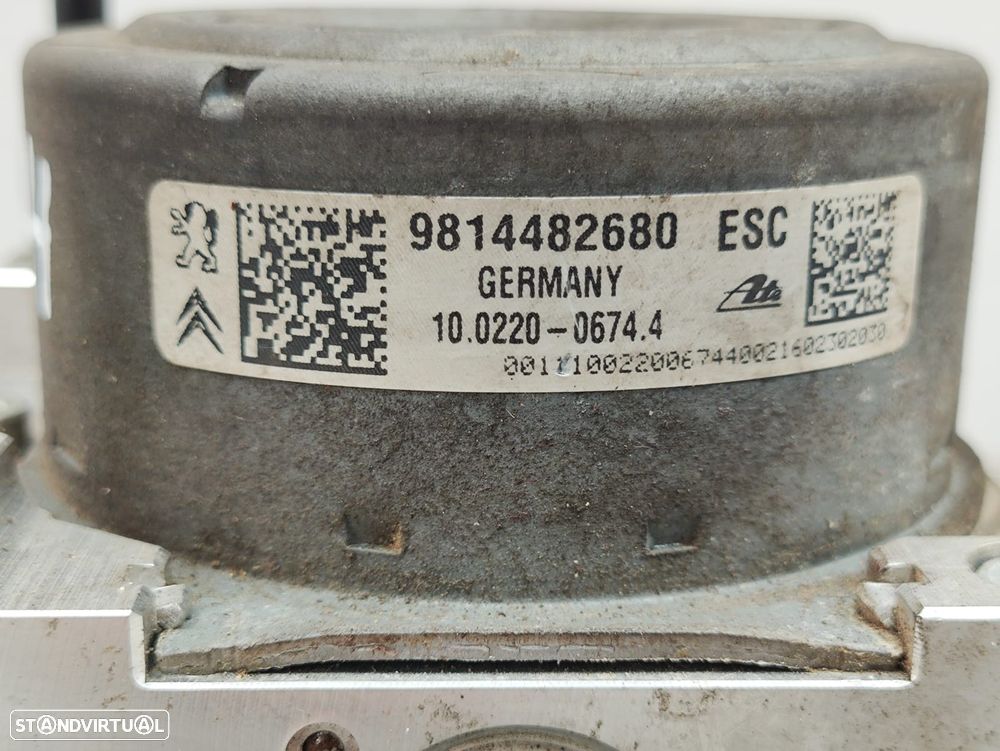 ABS Modulo Bloco Hidraulico PSA Peugeot 308 2008 Citroen C3 C4 Cactus 9814482680 - 8