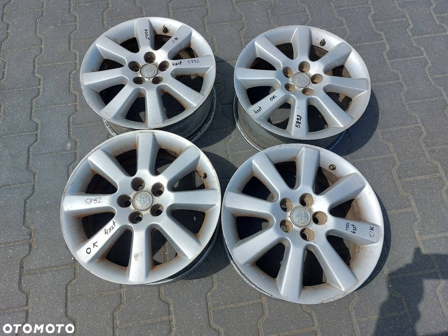 FELGI ALUMINIOWE 4SZT 5x100 6,5Jx16 ET45 FI54,1 TOYOTA 42611-05140 - 1
