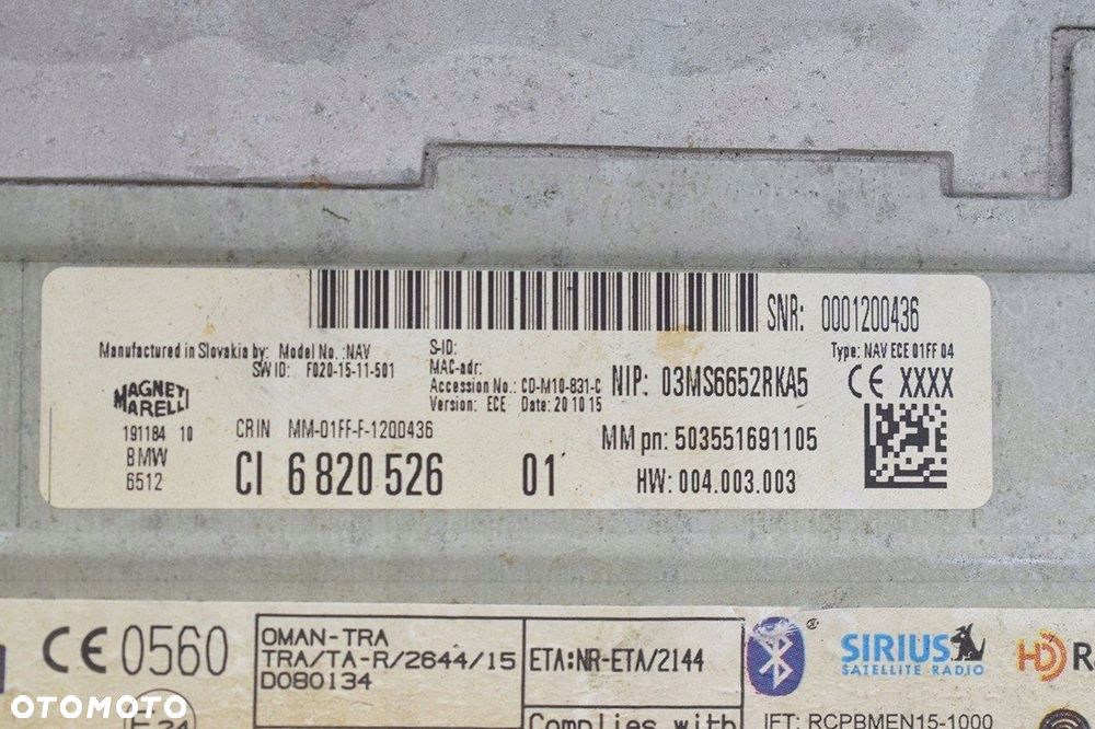 czytnik nawigacji radio * cd bmw 2 f45 6820526 - 3
