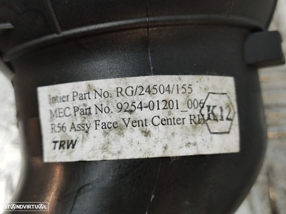 Difusor Difusores Arejadores Grelha Sofagem Saída AR Chaufagem Mini Cooper R56 R55 R57 R58 R59 Original - 10