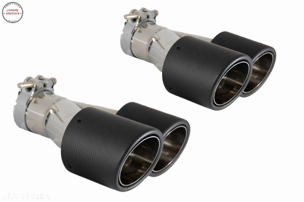 Tobe Ornamente Sistem de evacuare Carbon Fiber Finisaj Mat 6cm/2.36inch- livrare gratuita - 1