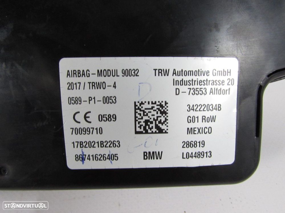 Airbag do banco Direito/Frente Seminovo/ Original BMW X3 (G01)/BMW X4 (G02) 7212... - 3