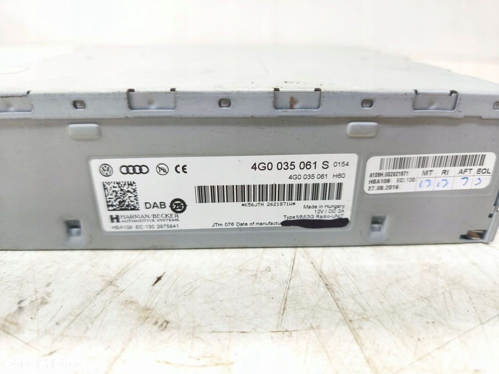 TUNER MODUŁ RADIOWY RADIA AUDI A4 B8 A5 8T Q5 8R A6 A7 LIFT 4G0035061S - 3