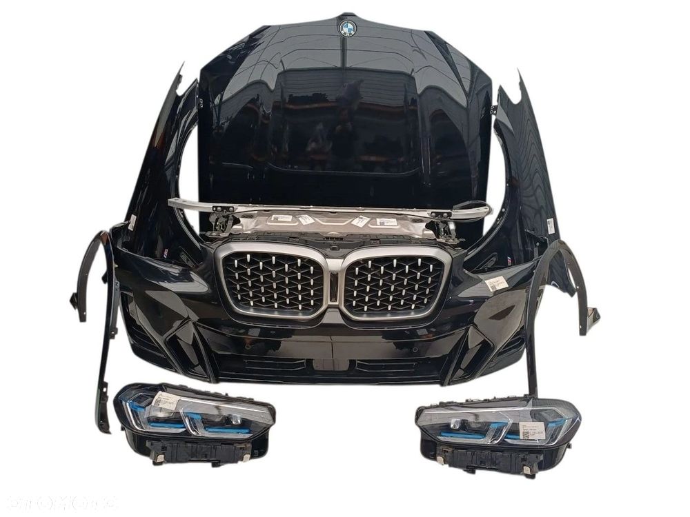 Maska zderzak wzmocnienie chłodnice lampy sierpy błotniki BMW X3 G01 BMW X4 G02 Black Sapphire Metallic 475 - 3