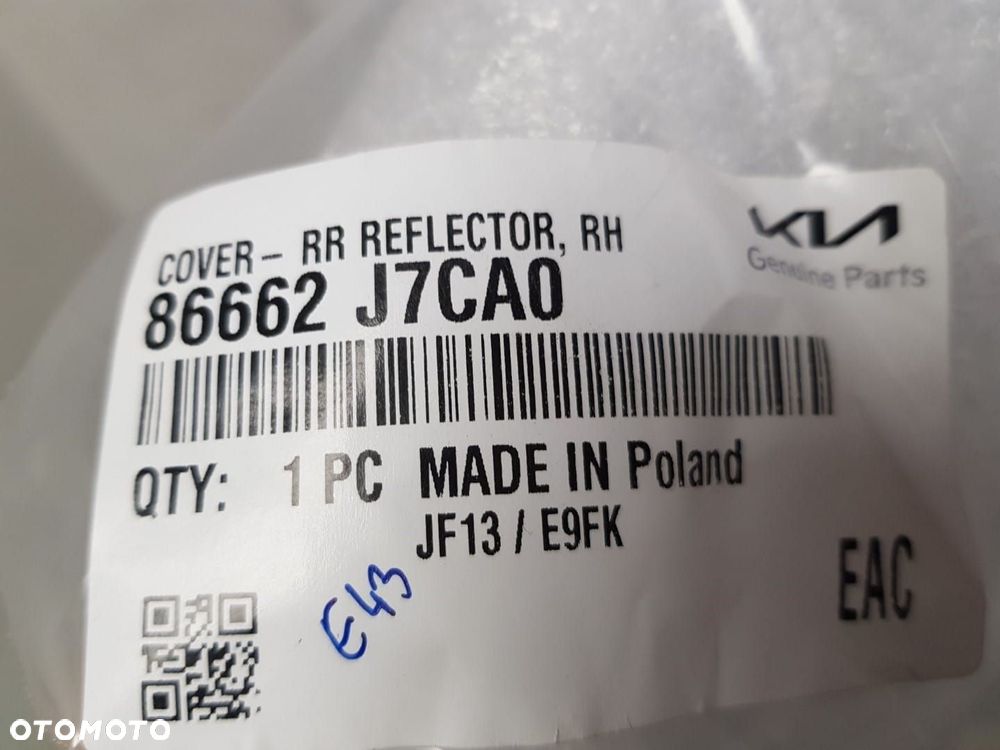 ORYGINALNA KRATKA ZDERZAKA TYLNEGO LEWA TYŁ KIA XCEED X-CEED  19-22 86662-J7CA0 86662J7CA0 - 5
