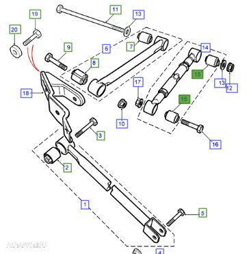 Bucsa pentru bratul reglabil spate Freelander 1 RGX101020 - 2