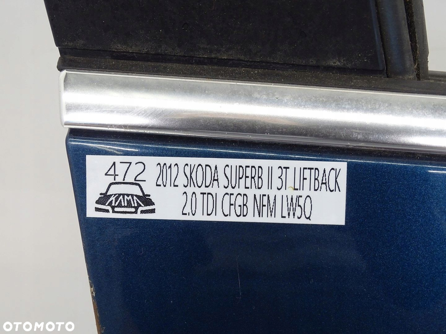 DRZWI PRAWY PRZÓD PRAWE PRZEDNIE SKODA SUPERB II 3T SEDAN / KOMBI LW5Q - 10