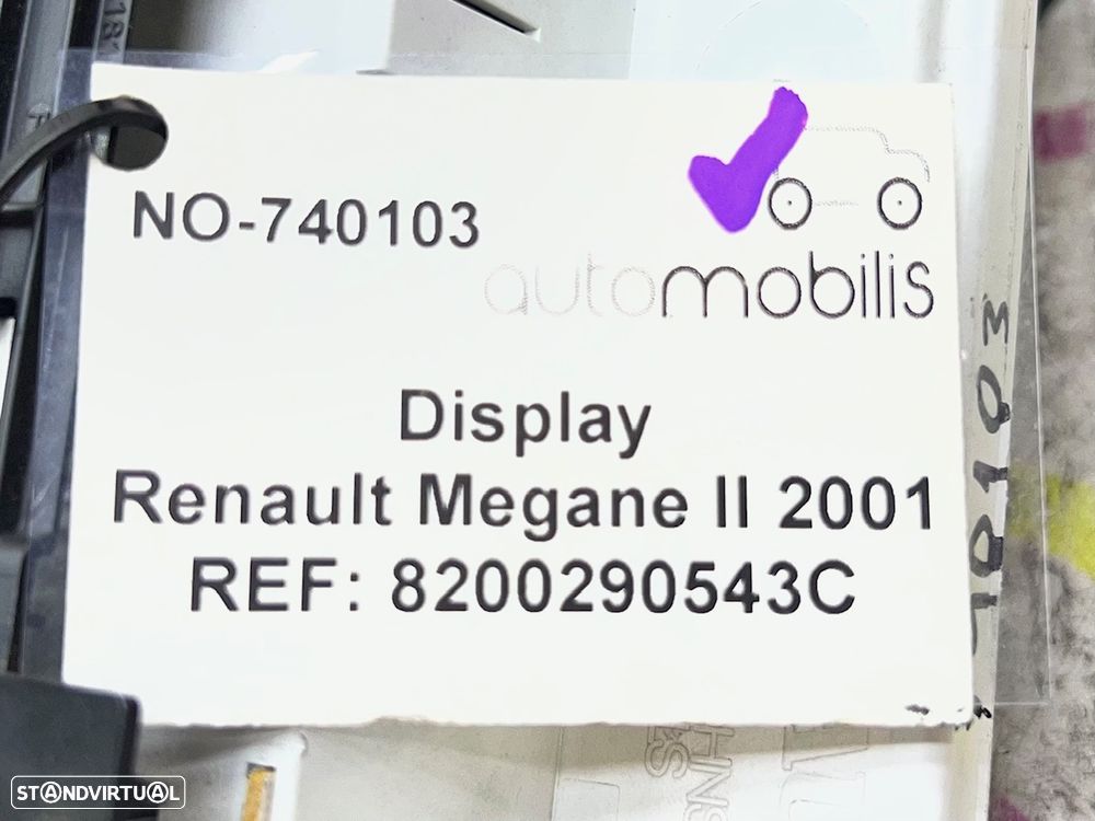 Display RENAULT MEGANE II SW 1.5 dCi Ref. 8200290543C - NO. 740103 - 4