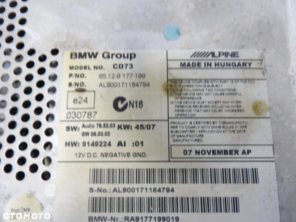 BMW - E90 - RADIO PROFESSJONAL - 9177199 - 2