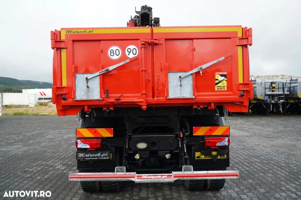 MAN TGS 26.400 / 6x4 / BASCULĂ DUBLĂ + HDS HMF 1530 K2 / HIDRODOXIE LATERALĂ / GRAPPER / TELECOMANDĂ / NAVIGAȚIE / - 18
