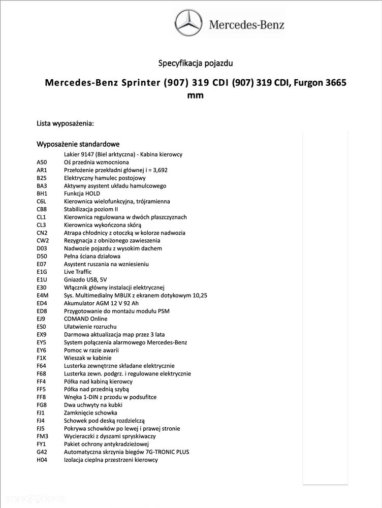 Mercedes-Benz Sprinter 319 - 21