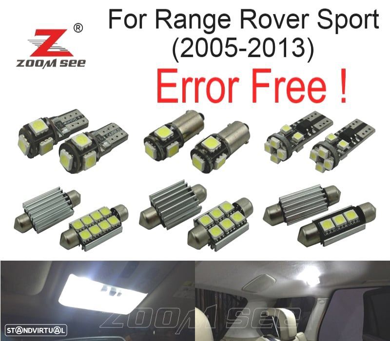 KIT COMPLETO 28 LÂMPADAS LED INTERIOR LAND ROVER SPORT 05-13 - 1