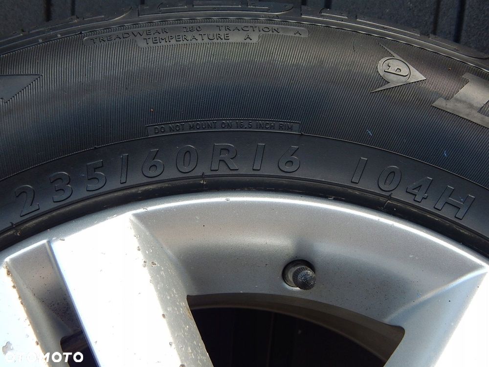 vw t5 alufelga koło zapasowe opona dunlop 235/60 r16 bieżnik 5.71 - 5