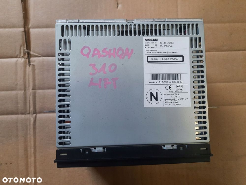 RADIO RADIOODTWARZACZ CD NISSAN QASHQAI J10 LIFT - 2