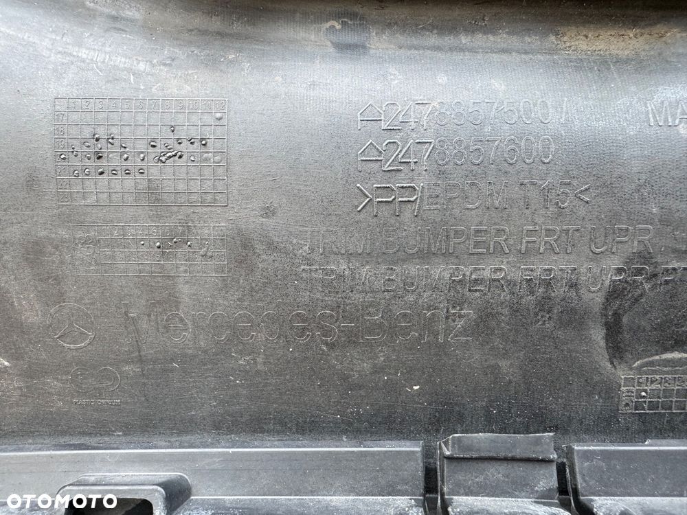 ZDERZAK PRZÓD PRZEDNI MERCEDES-BENZ GLB W247 6PDC SPOILER CZARNY A2478857500 A2478858100 ORYGINAŁ - 11