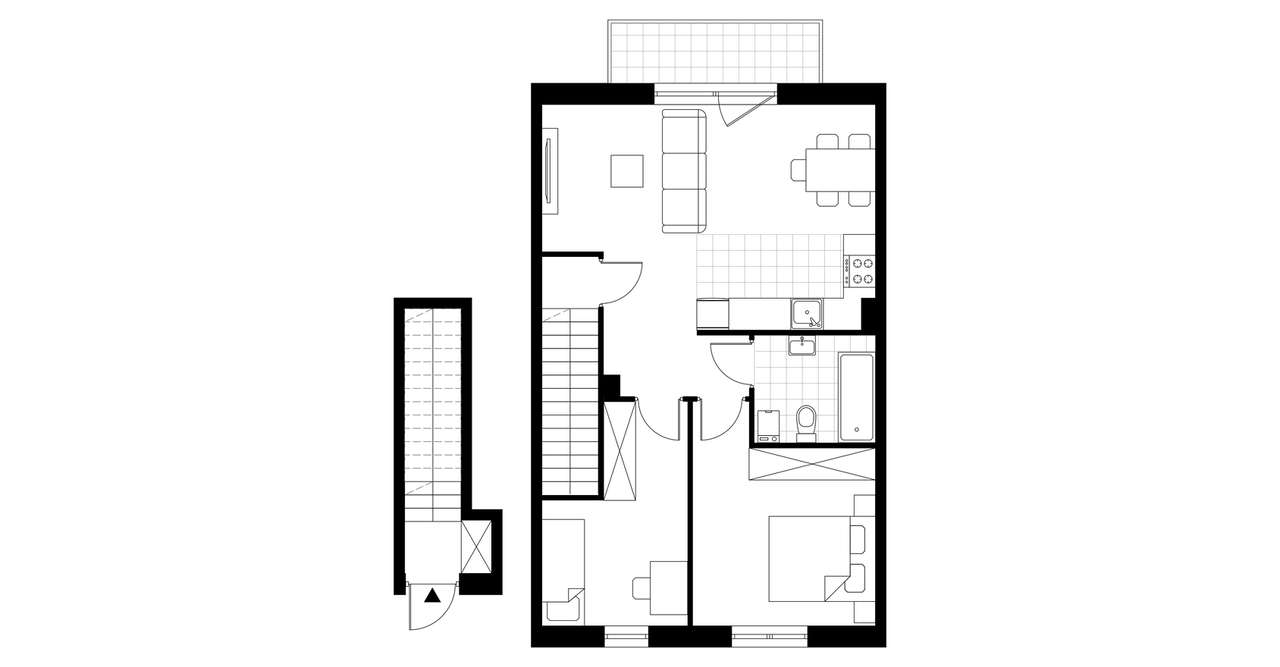 3-pokojowe mieszkanie 55m2 + balkon - Pełny obrazek: 4/12