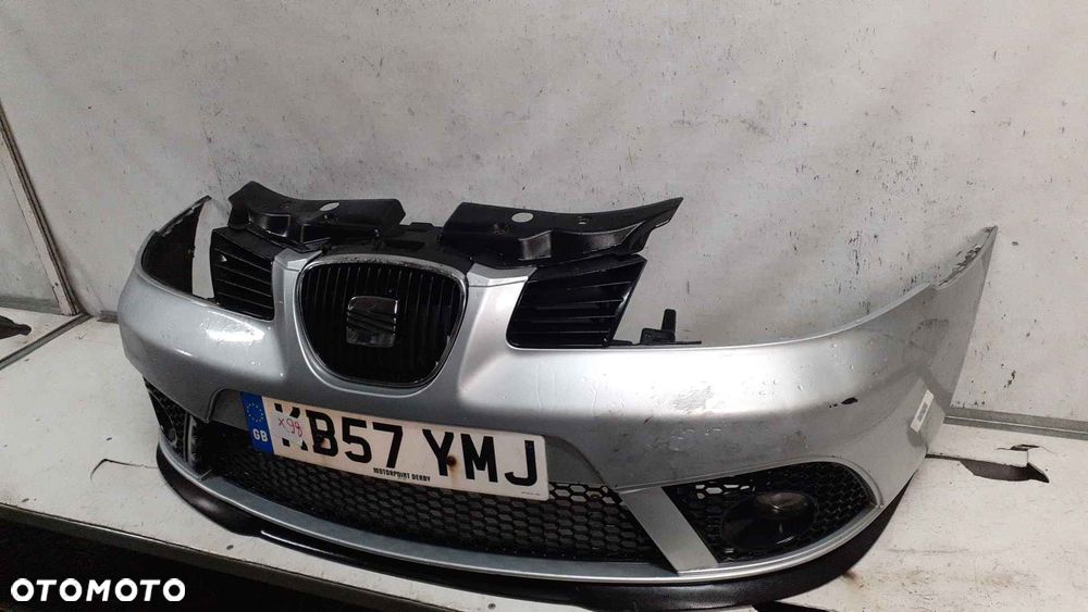 + ZDERZAK PRZÓD PRZEDNI SEAT IBIZA 6L LIFT FL LS7N SREBRNY HALOGENY  DO MALOWANIA !!! - 3