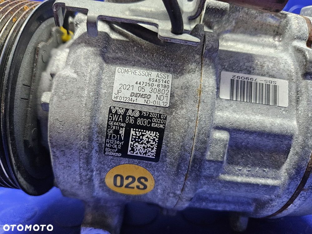 KOMPRESOR klimatyzacji AUDI A3 8Y VW sprężarka klimy oryginał OEM - 8