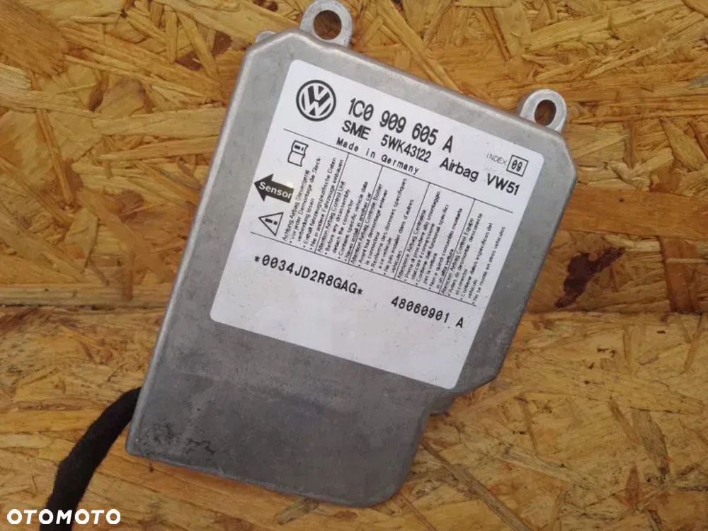 Airbag Poduszka Kierowcy Pasażera Sensor Pasy Komplet Vw Transporter T5 - 5