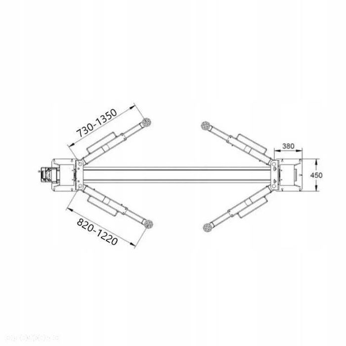 Podnośnik dwukolumnowy automatyczny 4T 380V ST4000E MellPro - 4