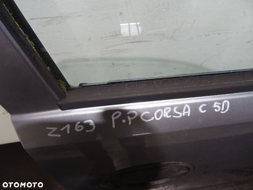 OPEL CORSA C LIFT HB 5D 03-06 1.2B DRZWI PRAWY PRZÓD PRAWE PRZEDNIE LAK: Z163 - 6