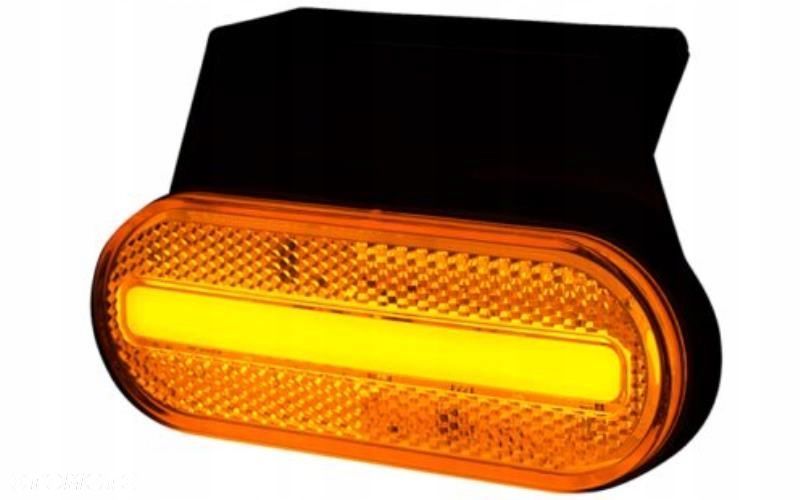 lampa obrysowa pozycyjna led z odblaskiem + wieszak pomarańczowa neon - 2