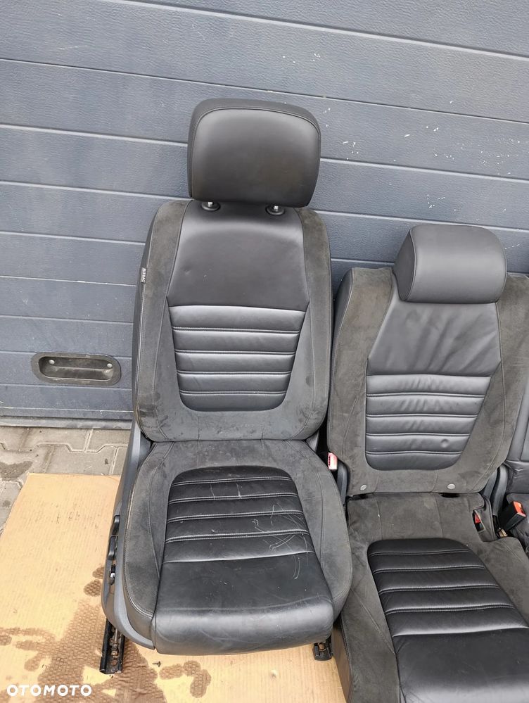 VW TOUAREG II 2 7P FOTELE SIEDZENIA BOCZKI KOMPLET GRZANE PÓŁSKÓRA EUROPA - 2