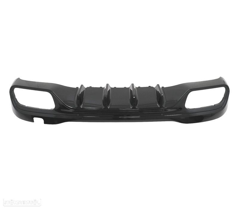 DIFUSOR MERCEDES W206 AMG 21- LOOK C63 + PONTEIRAS DE ESCAPE CROMADAS - 5