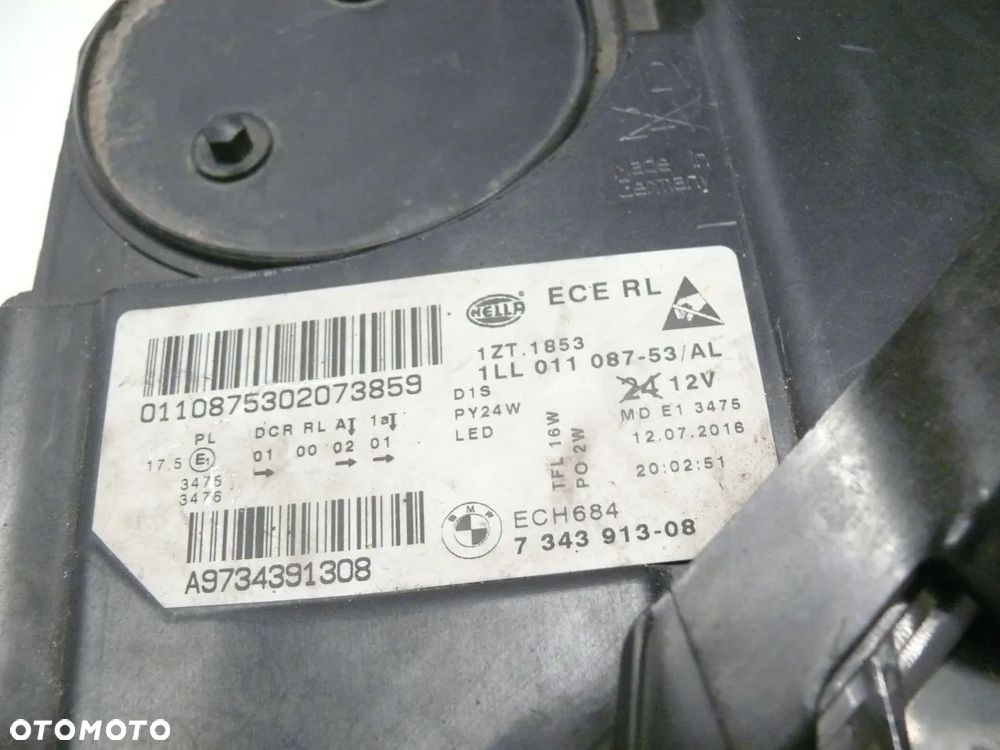 LAMPA PRZEDNIA PRAWA I LEWA BMW 5 F10 F11 LCI 2016 LIFT BIXENON NIE SKRĘTNY - 6