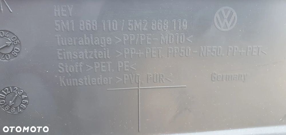 Boczek tapicerka prawy przód przednia prawa VW Golf V Plus - 6