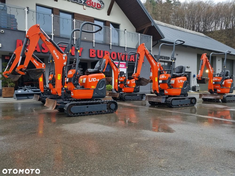 Kubota U10 Minikoparka Japońska 1.1tony. HURT! z Norwegii każda sztuka IGŁA! Zero śladów zużycia ładny stan gąsienic. Rok od 2015 do 2019. Jedna cena! Silnik 3 cylindry. Minikoparki sprowadzone z Norwegii. Rozsuwane Podwozia. Szybka Wolna jazda. Wyjscia dodatkowe na młot lub wiertnice. Serwisowane w DEKRA. Okazja do wyczerpania zapasów!  Zero luzów czy wycieków. Maszyny Pochodzą z dużej szkółki roślinnej. Potężna moc. Wersja Norweska - 2
