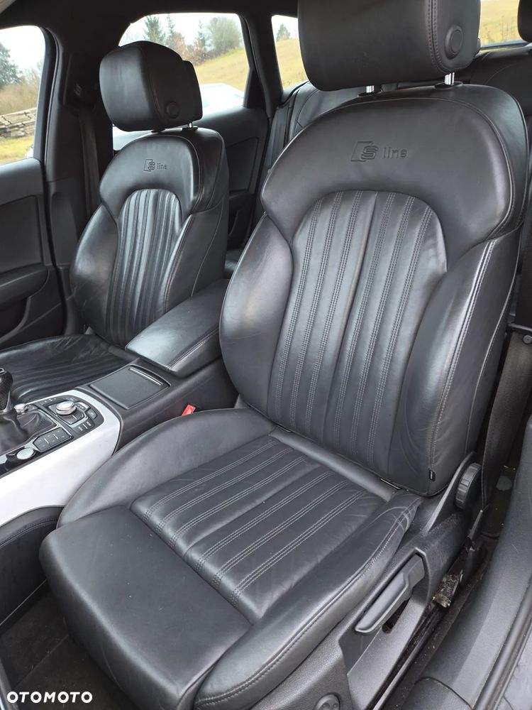 AUDI A6 C7 KOMBI S-LINE FOTELE PRZÓD PRZEDNIE CZARNA SKÓRA KANAPA BOCZKI KPL POMORSKIE