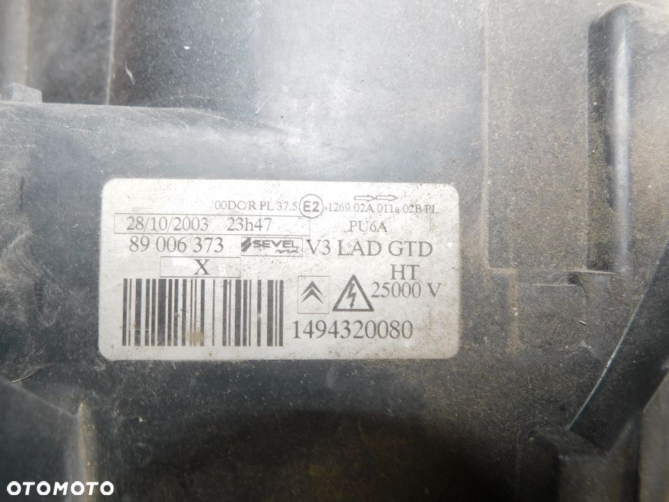 lampa lewa przód CITROEN C8 XENON EUROPA - 5