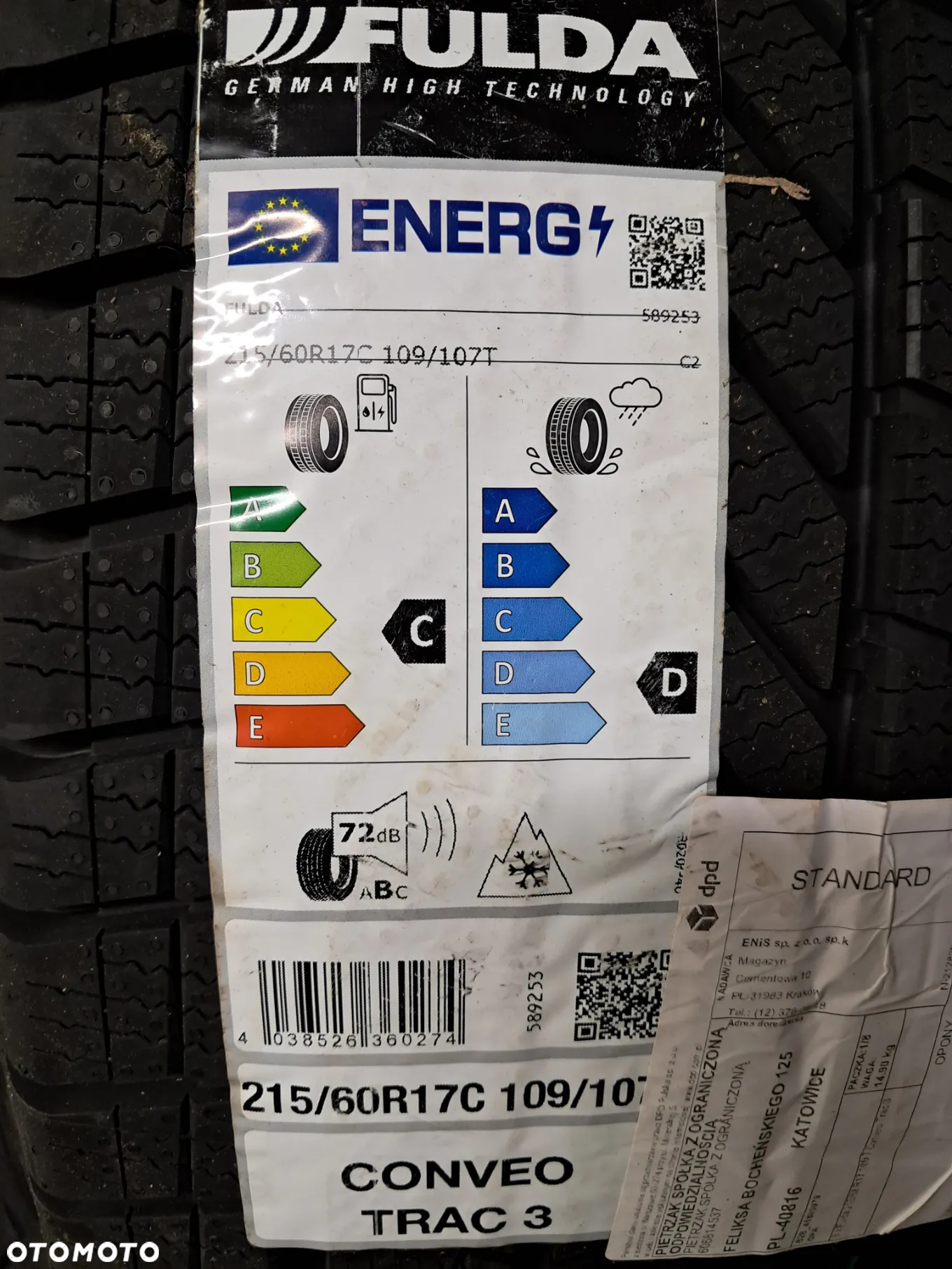 Nowe opony zimowe Fulda Conveo Trac 3 215/60 R17C - 3
