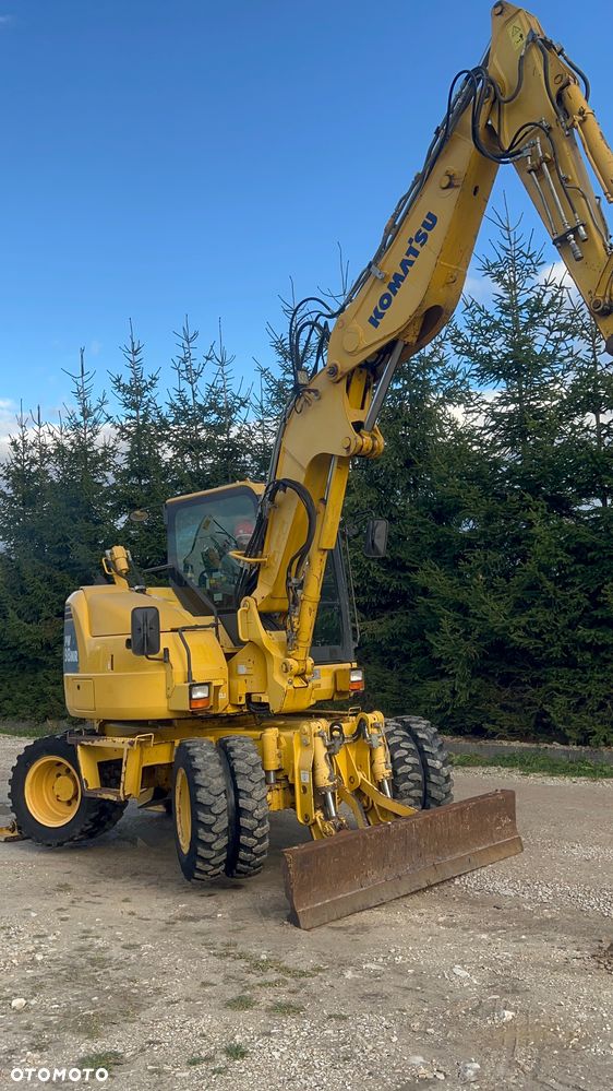 Komatsu Koparka kołowa KOMATSU 10ton PW98MR-8 4x4x4 plug podpory KLIMA 30km/h ramie Long 3xłamane skrętne 2012r bez DPF i ADBLUE 4cyl dodatk wyjścia hydr 51Kw 2osie skrętne pług stopy Cat TEREX Liebherr Wacker Pw 98 mr 8 11 prosto z importu - 37