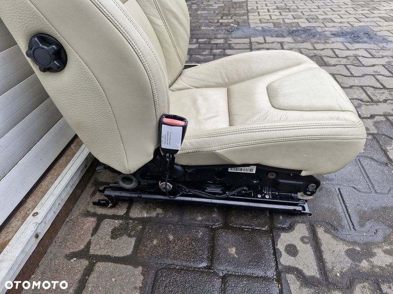 volvo s60 2 ii fotel kierowcy lewy przód przedni skóra jasna uk - 9