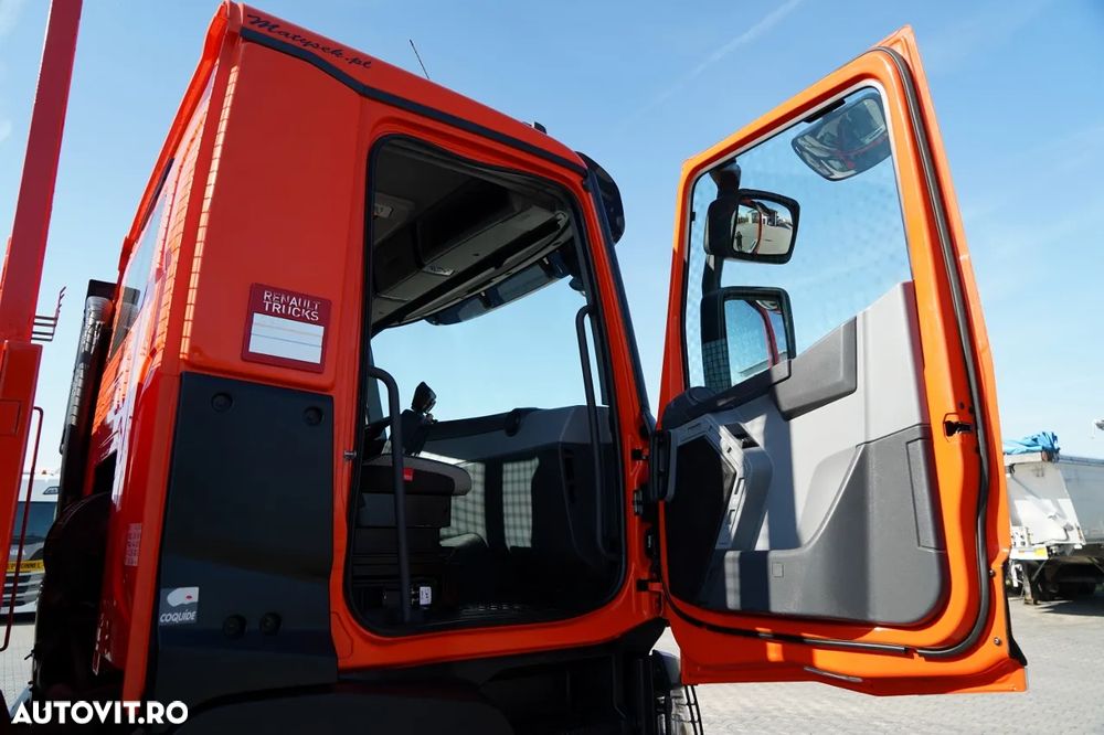 Renault C 430 / 6x4 / LIVRARE 6.7 M + CUPTOR HIAB 166 ES-4 / EXTENSIE 12.5 M / RADIOCOMANDĂ / FURCĂ / ROTATOARE - 36